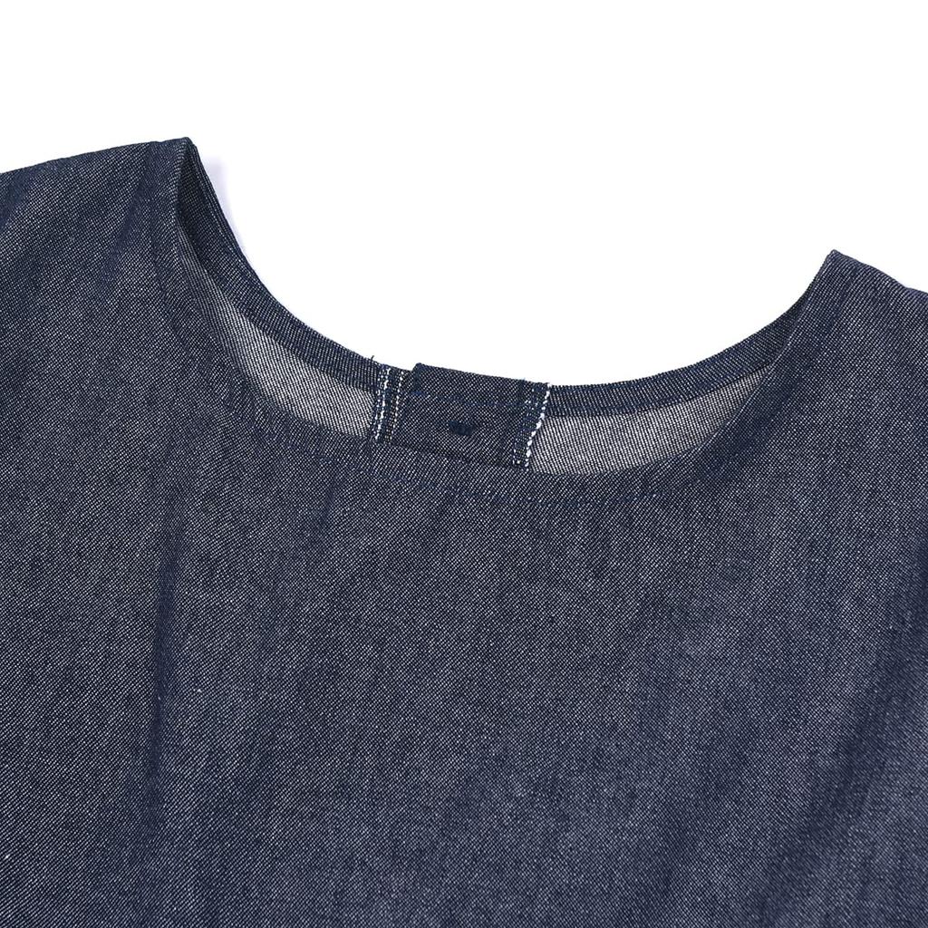 Kusguru Japan Dress Dark Size M Women's KOP505-88 Blue,