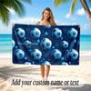Soccer Theme Beach Towel Personalized Custom Name & Text Soft Quick Dry Beach Towel for Swimming Travel