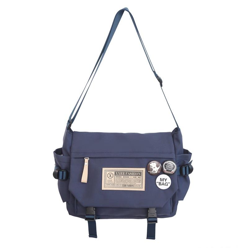 

Сумка на одно плечо для мужчин и женщин, большая вместительная сумка для школьников младших классов синий