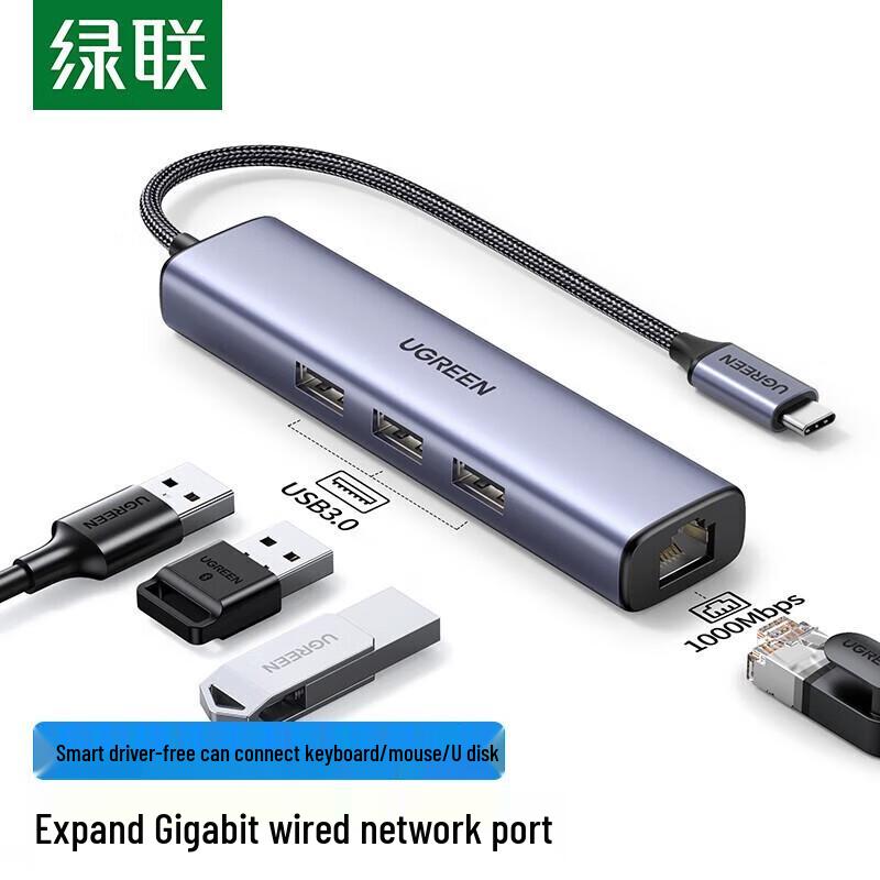UGREEN CM475 4-in-1 USB-C Hub with Gigabit Ethernet