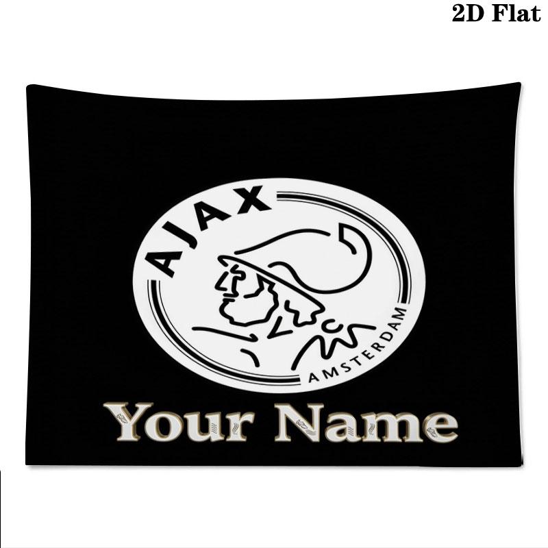 AFC Ajax Custom Name Wall Tapestry Aesthetic Wall Hanging Printed Fabric Blanket Decorative Tapestries for Bedroom Living Room Home Decor