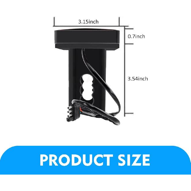 Leechio LED Red Lens Brake Light Trailer Hitch Cover, 2" Receiver Square 15 LED Super Bright Waterproof Taillight Trailer Towing External