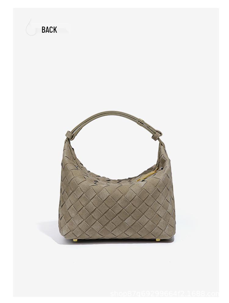 2025 Frosted Hand-Woven Mini Diamond Pattern Crossbody & Shoulder Handbag for Women