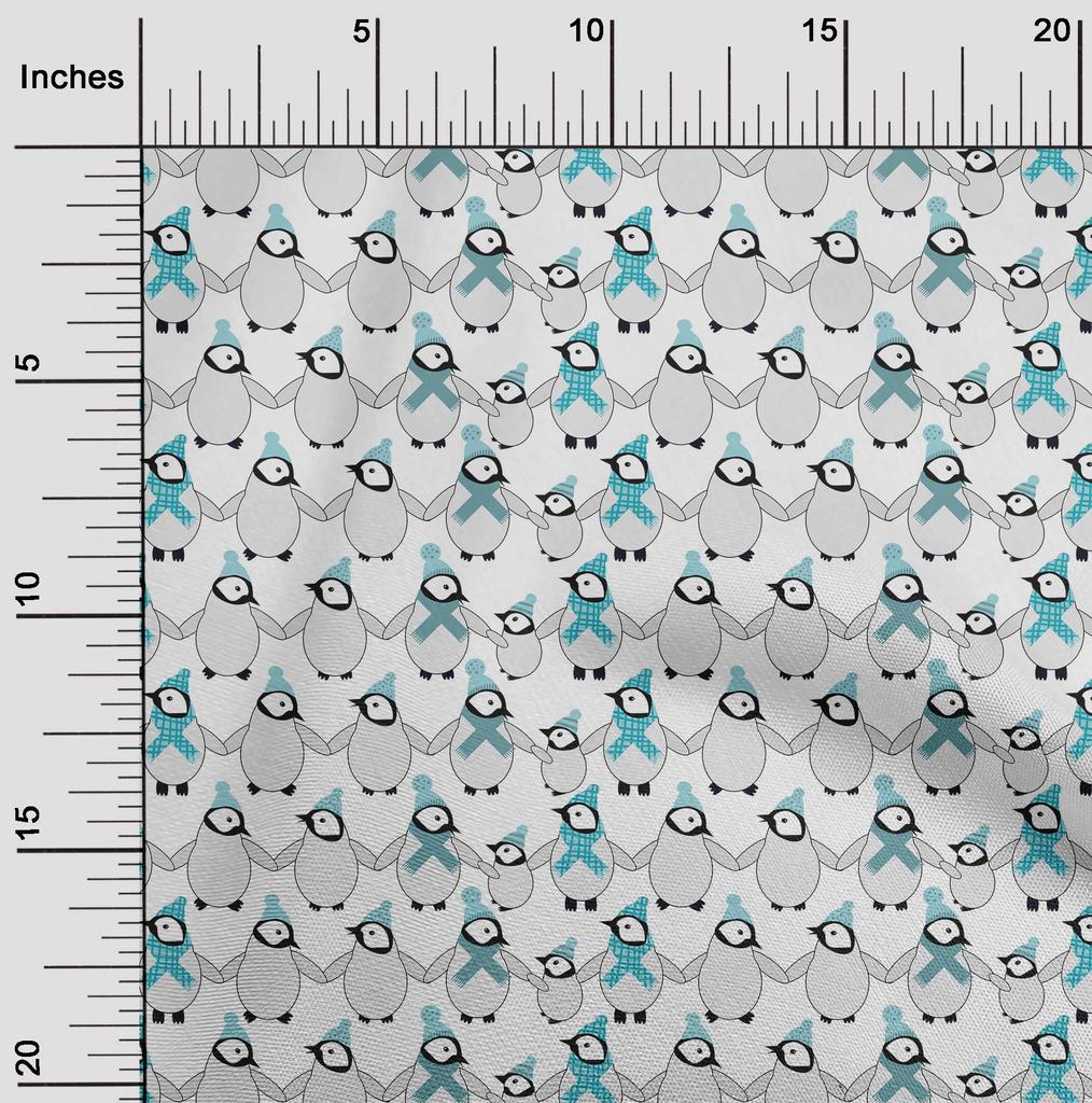 oneOone Cotton Poplin Dusty Teal Green Fabric Kawai Sewing Material Print Fabric By The Yard 42 Inch