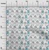 oneOone Cotton Poplin Dusty Teal Green Fabric Kawai Sewing Material Print Fabric By The Yard 42 Inch
