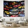 Custom Name Racing Print Tapestry, Backdrop, Easy Setup, Ideal for Bedroom, Office & Living Room, with Aesthetic Wall Hanging Decor.