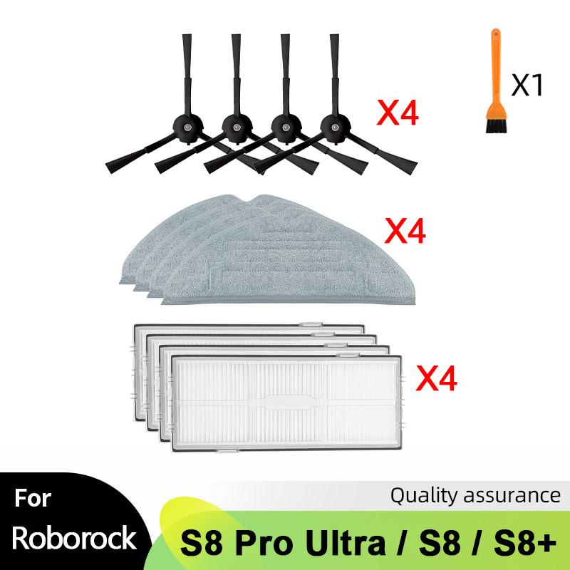 For Roborock S8 S8 Pro Ultra S8+ G20 Robot Vacuum Spare Parts Main Side Brush Mop Hepa Filter Dust Bag Cleaning Rolling Brush