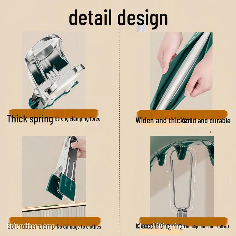 Rust-Proof Multi-Functional Drying Rack with Seamless Clip Clamps for Socks and Clothing Storage.