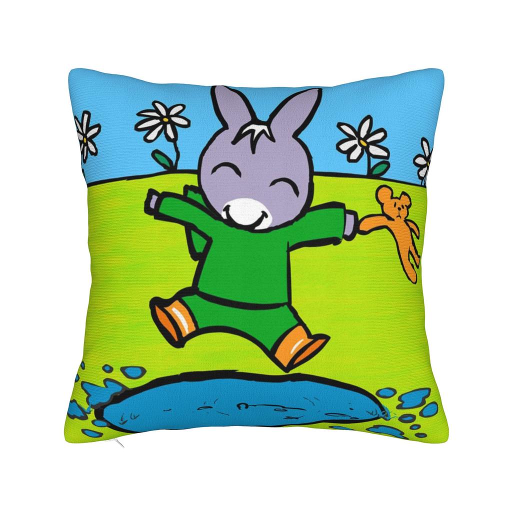 Kawaii Trotro Cartoon Pillowcase Polyester Cushion Cover Decorations Animation Throw Pillow Case Cover Home Zippered 40X40cm