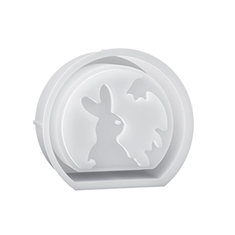 

Easter Bunny Silicone Candle Holder Mold Hollow Desktop Decoration Casting No Electricity Needed Kitchen Craft Tool