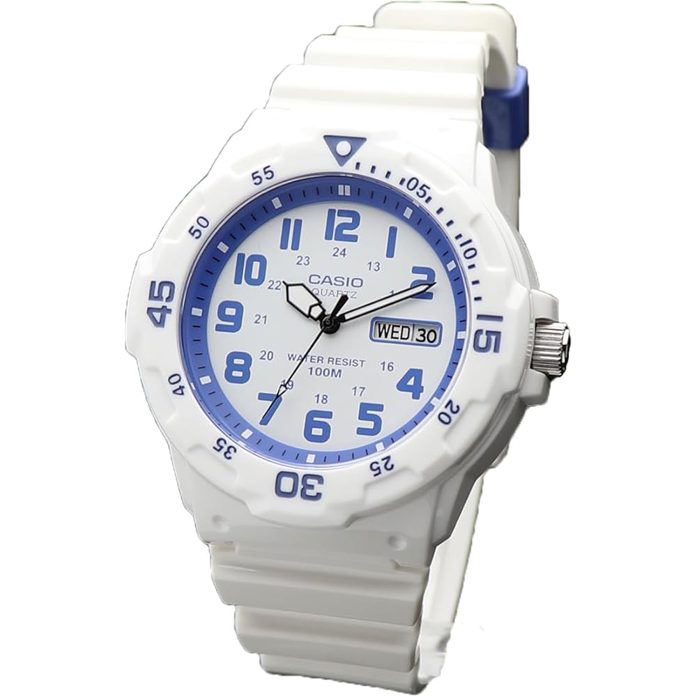 Casio MRW-200HC-7B2 Analog Watch White Blue Waterproof Lightweight Unisex