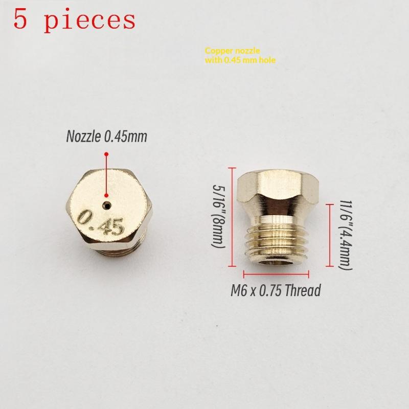 5PCS Brass Burner Gas Hob LPG- Conversion Kits Jets 50 65 70 87 95 Brass Nozzle For Gas Stove Brass Nozzle Propane Injector