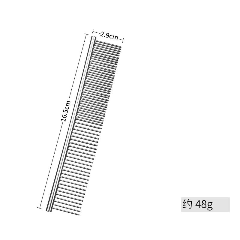 19/16cm Stainless Steel Dematting Comb for Long Thick Hair Pet Grooming Brush for Dogs and Cats To Remove Fur Ideal for Shaggy