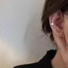 Four-Pointed Star Cross Ear Clips: Elegant, No-Pierce Earrings with Niche Design