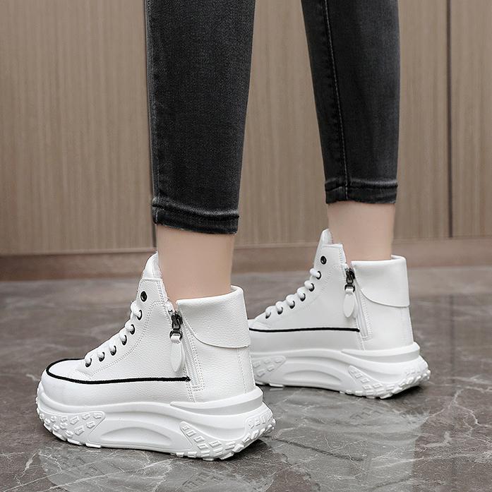 Winter Ladies Shoes New Solid Color Snow Boots Versatile Casual Fashion Cotton Shoes Women's Velvet Sneakers