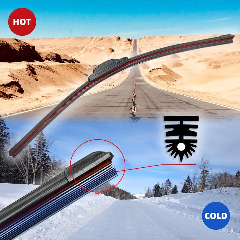 YONGRUN 1PC Wiper 19mm Car Windshield Wiper Blades 14"16"17"18"19"20"21"22"24"26"28" 11 Layer Rubber Wiper Automotive Parts
