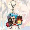 Anime Acrylic Keychains for One Piece Sanji Portgas D. Ace Straw Hat Crew Trafalgar Law Q Version Bag Pendant Acrylic Key Ring