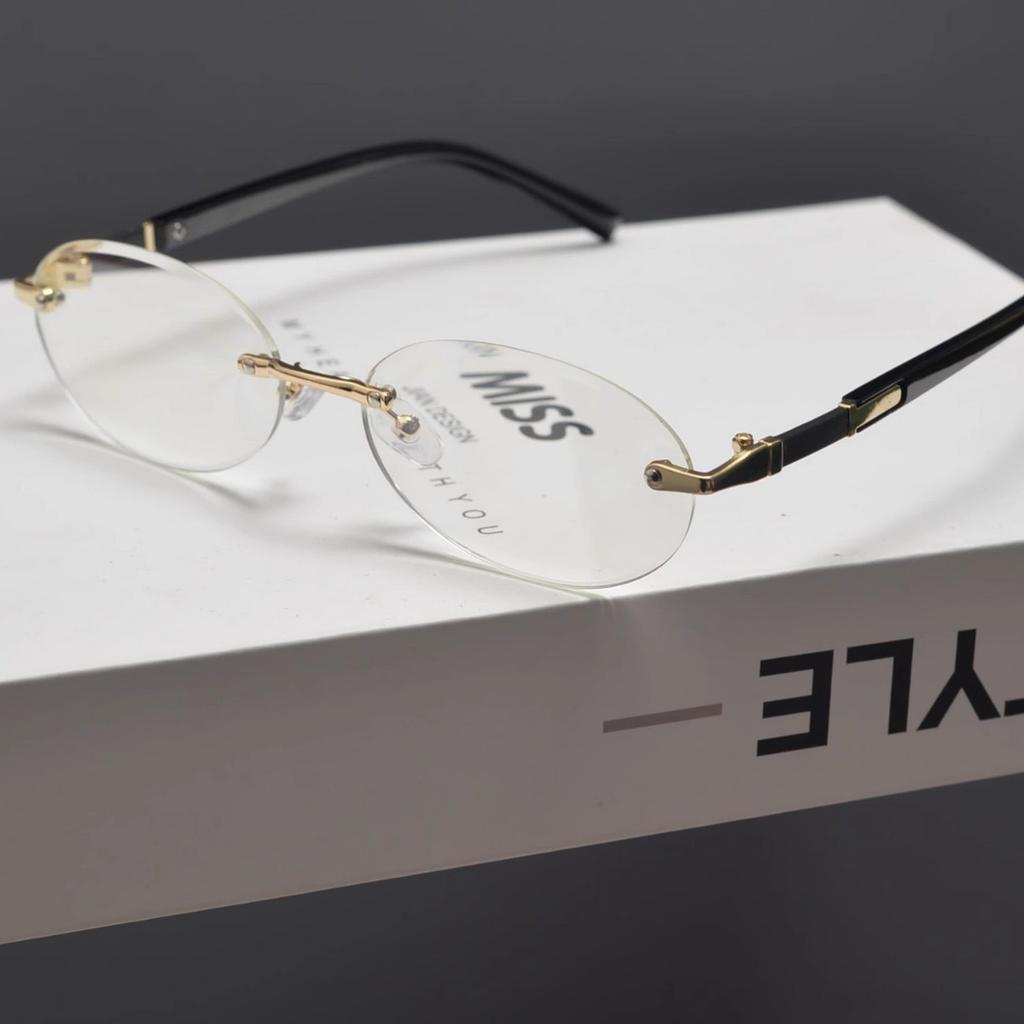 Rimless Sunglasses Oval Fashion Popular Women Men Shades Small Ellipse Sun Glasses for Female Male Party Traveling Oculos