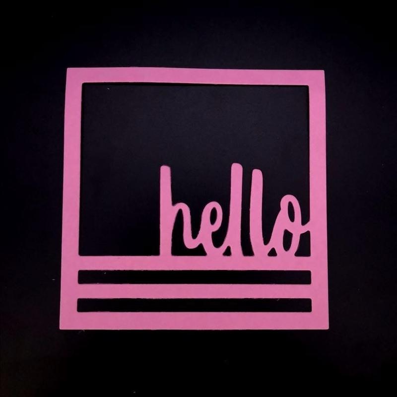 Square Metal Hello Cutting Dies For Diy Scrapbooking Photo Album Paper Cards Decorative Die Cuts