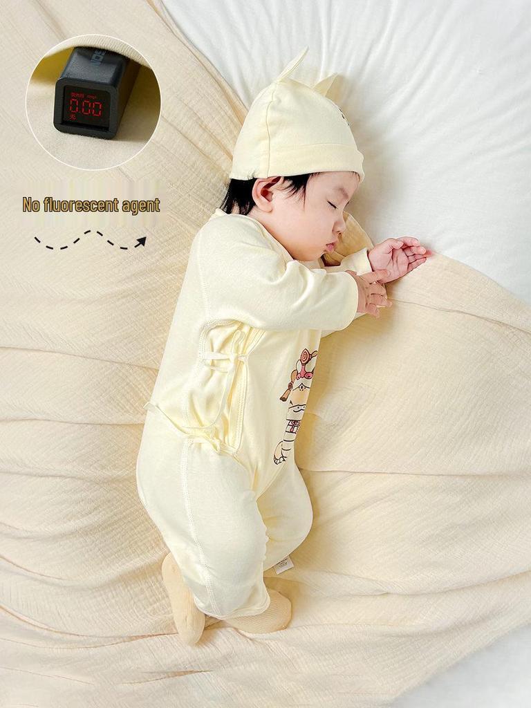 Newborn Class A Pure Cotton Bodysuit - Soft, Breathable, Four Seasons Baby Romper (0-3 Months)