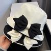 Elegant Color Matching Bow Fisherman's Hat Children's Spring and Summer New Sunshade Basin Hat
