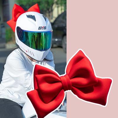 1 Pezzo Casco Bicicletta Elettrica Accessori Fai da Te Fiocco Ventosa Per Ragazza Donna Casco Moto Decorazione Fiocco