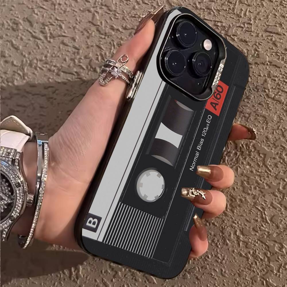 Vintage Cassette Tape Retro Phone Case for iPhone 17 Air 16 15 11 12 14 13 Pro Max XS Shockproof Cover