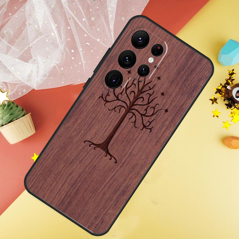 Baum Blüte Bambus Holz Handyhülle Für Samsung Galaxy S26 S25 S24 S21 S20 S22 S23 Ultra S10 Plus S25 FE Hülle Coque