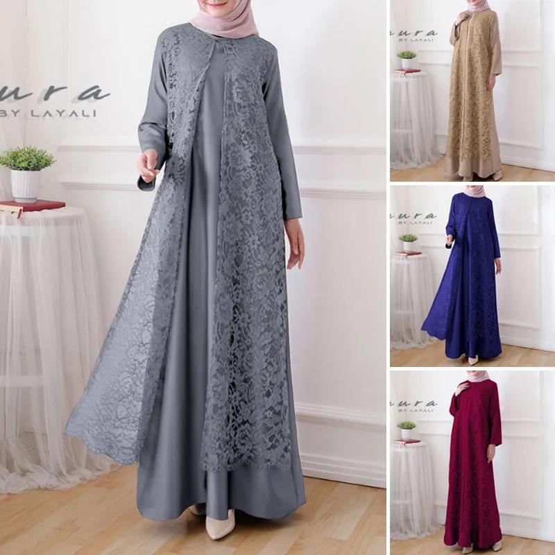 2024 Muslim Women's Fashion Long Robe Dress