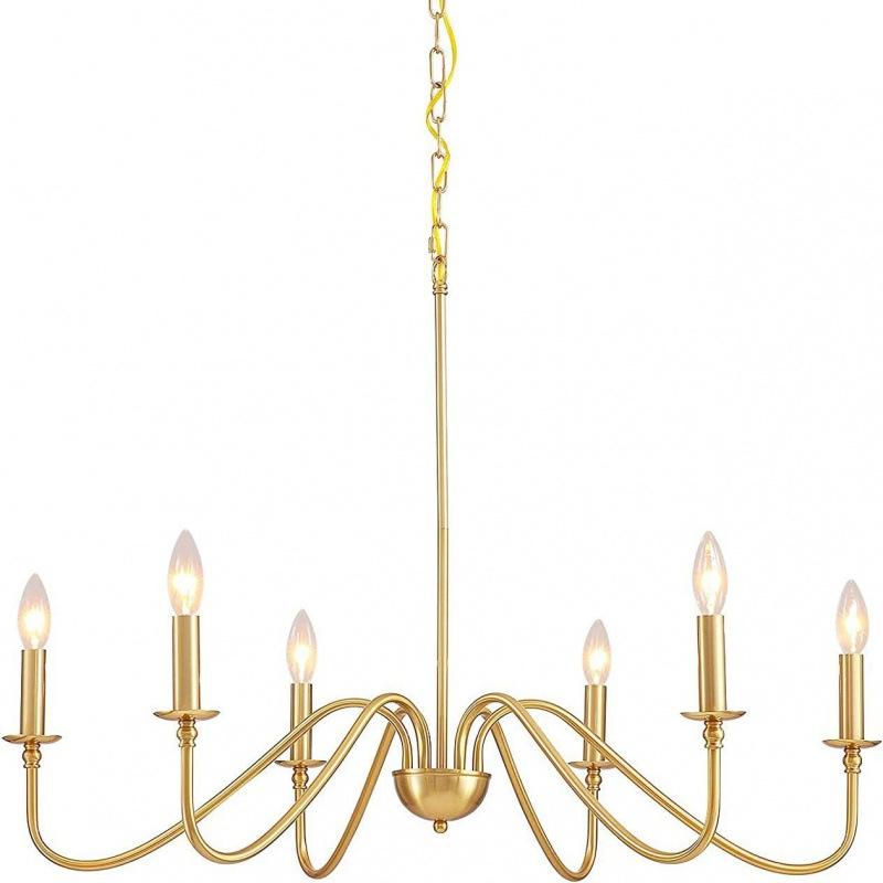 Retro Loft Osvětlení Lustru do Obývacího Pokoje E14 Vintage Americký Styl Černý/Zlatý Stropní Lustr Domácí Světlo do Jídelny