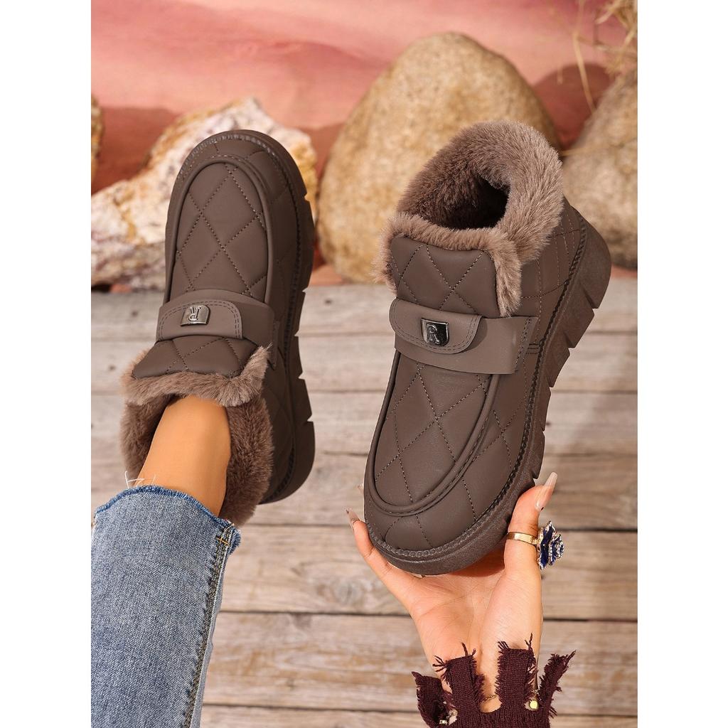 Snow Boots, Cotton Shoes, Winter New Style, Soft Sole with Thick Velvet, Warm and Fashionable, Versatile Cotton Boots