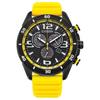Citizen Eco-Drive Řada 100 metrů vodotěsné solární quartzové hodinky Silikonový řemínek 45mm Pánské hodinky Černý ciferník AT2585-08E