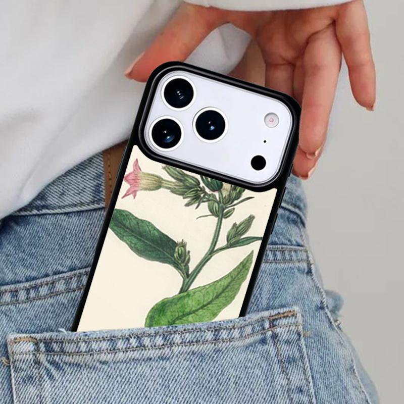 Botanical Drawings Flowers Plants Soft Phone Case for iPhone 16e 15 14 13 12 17 Pro Max Plus Air 17pro Cover Coque