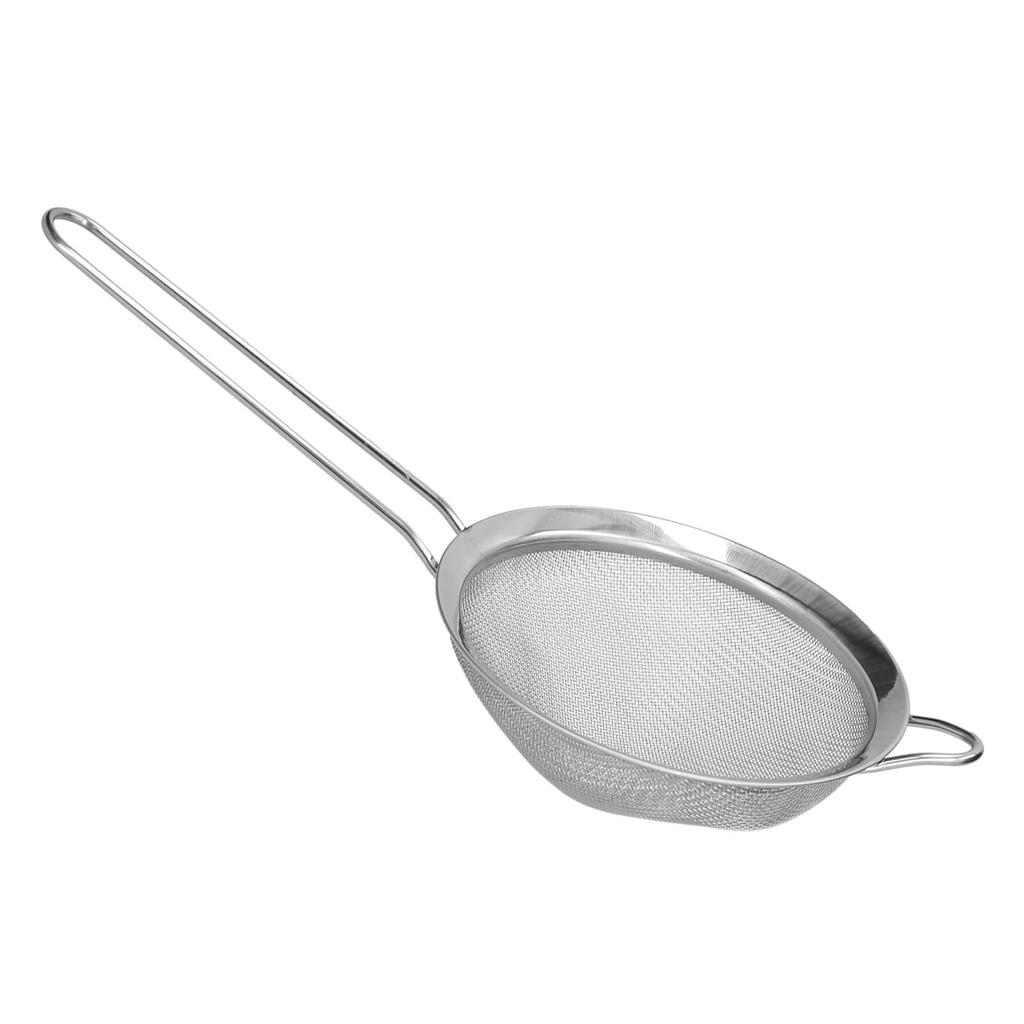 Edelstahl Sieb Verdicktes Breites Ölsieb mit Griff Küchenwerkzeug für Zuhause 14cm Breite Seite