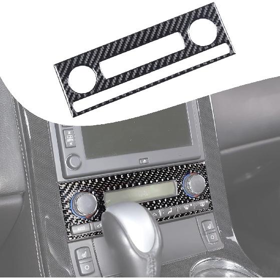 Lcojicep Center Control Dash Board Air Conditioner Switch Panel Cover Trim with Corvette C6 Z06 ZR1 2005-2013, Soft Carbon Fiber Air Condition