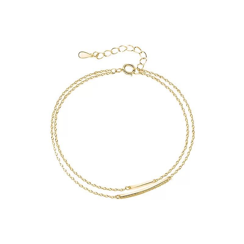 Xiaohongshu High-End Cold Style Double-Layer Stacked Diamond Bracelet for Women