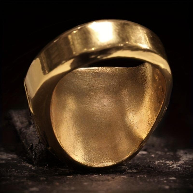 European and American Retro Skull Eagle Wings Men's Ring Trend