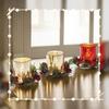 Classic European & American Style Wreath Candle Holder - Romantic Glass Holder for Christmas & Weddings