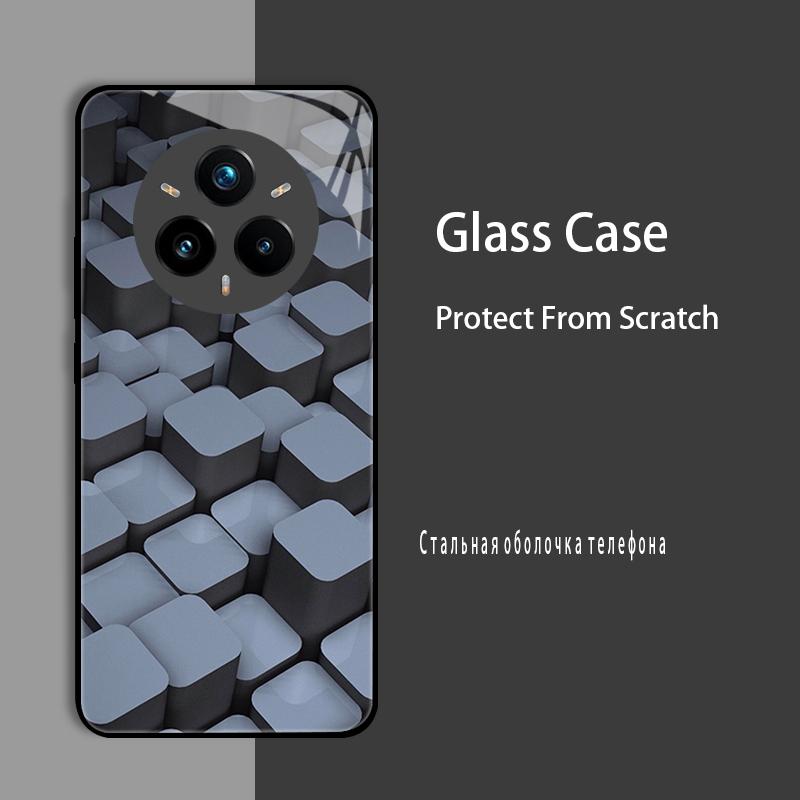 For Realme 14 Pro Plus Case Cover Tempered Glass Case Hard Coque Bumper For Realme 14X 13 Plus 12 Pro Plus GT7 Pro Protect Case
