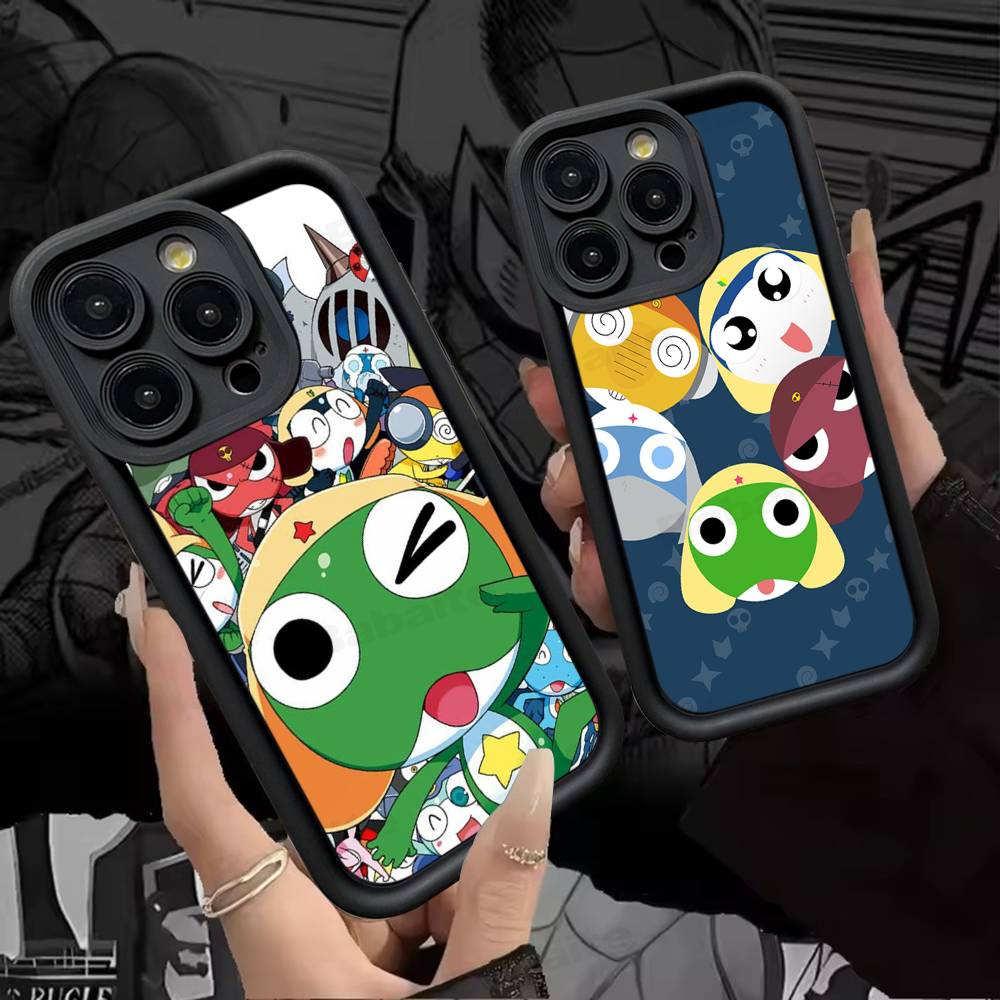 Keroro Frog Cool Gunsou Sergeant For IPhone 17 15 13 12 11 14 Pro Max X XR XS 16 Plus Shockproof Candy Back Cover