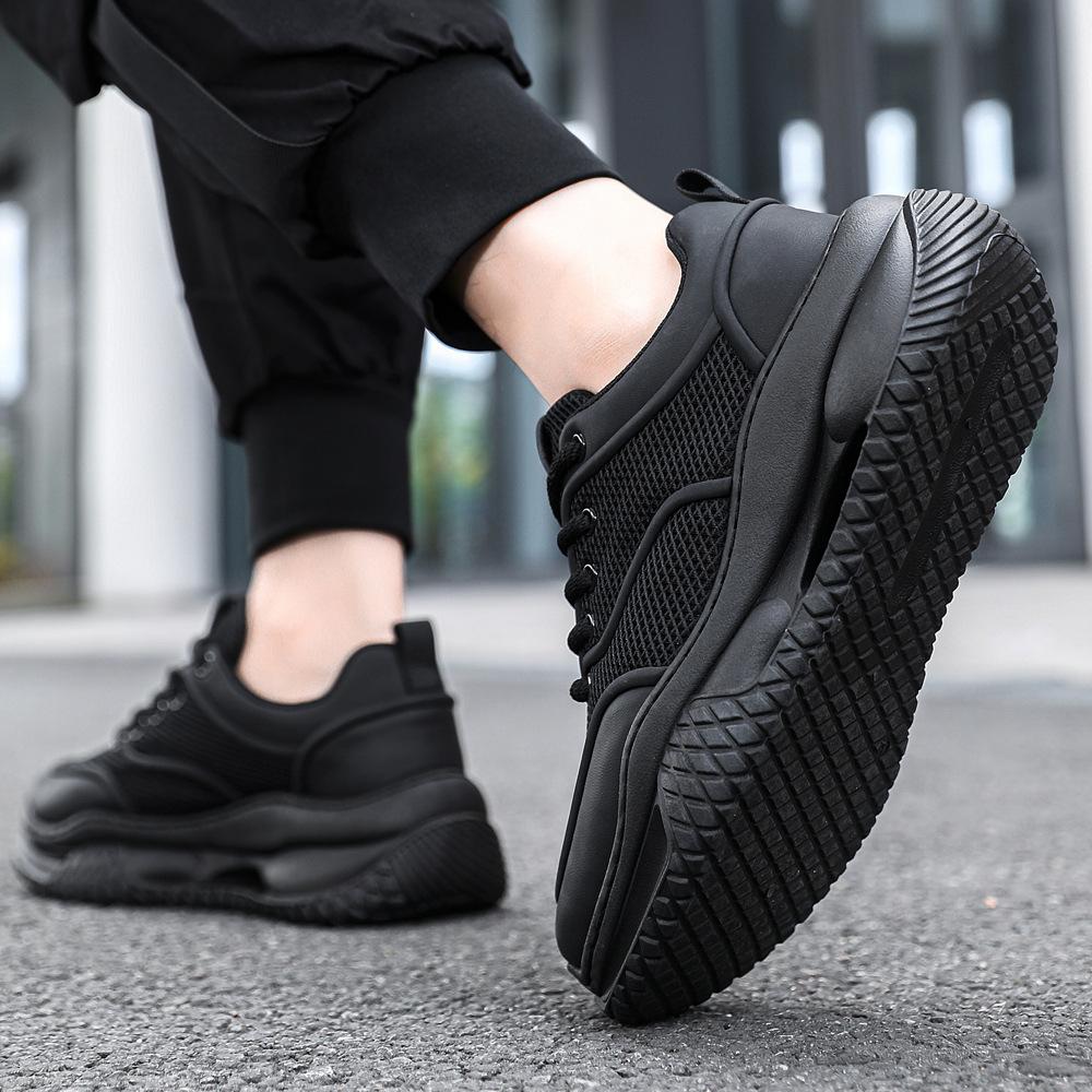 Fashion Men's Casual Sports Shoes 2025 Summer Mesh Breathable Sneakers Comfortable Platform Thick Soled Outdoor Running Shoes Zapatillas
