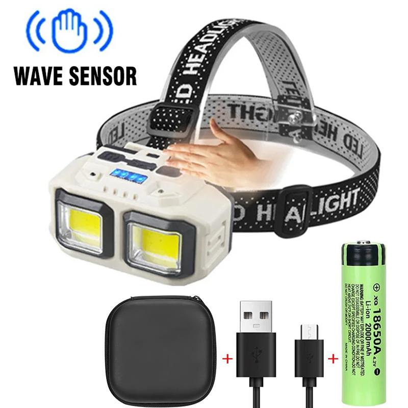 

Потужний світлодіодний налобний ліхтарик, USB-перезаряджуваний ліхтарик, водонепроникний налобний ліхтар, кемпінг, риболовля, видобувна промисловість, ліхтарик