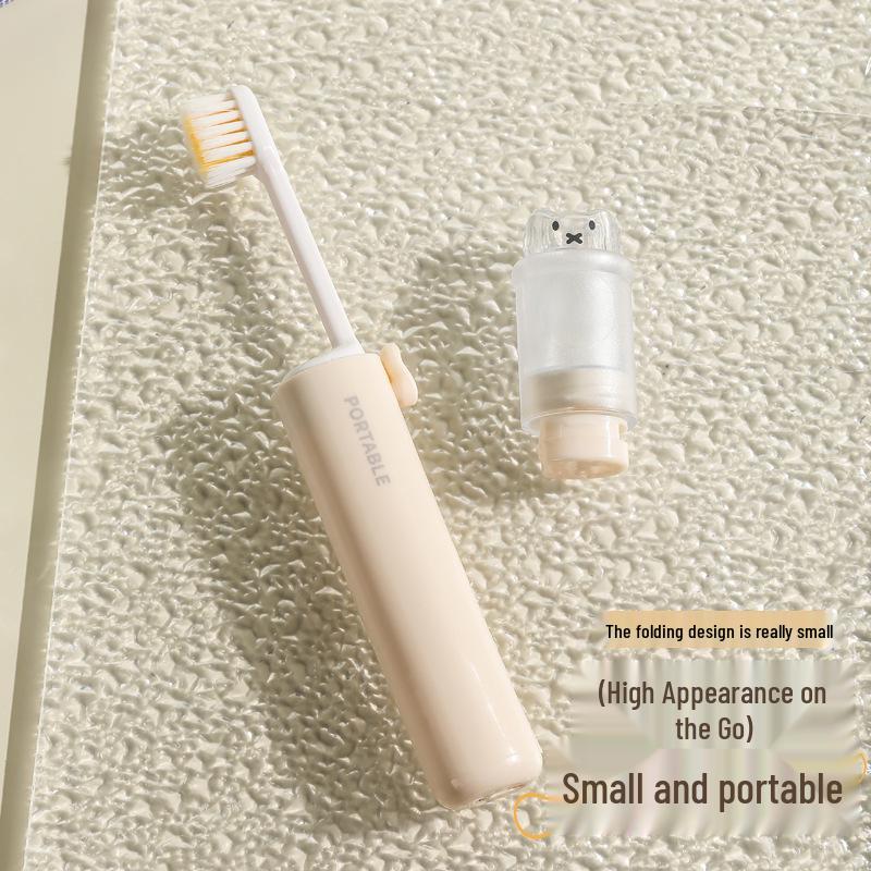 Portable Travel Toothbrush Set: Soft Bristles, Two-in-One Design, Toothpaste Storage, Essential for Trips