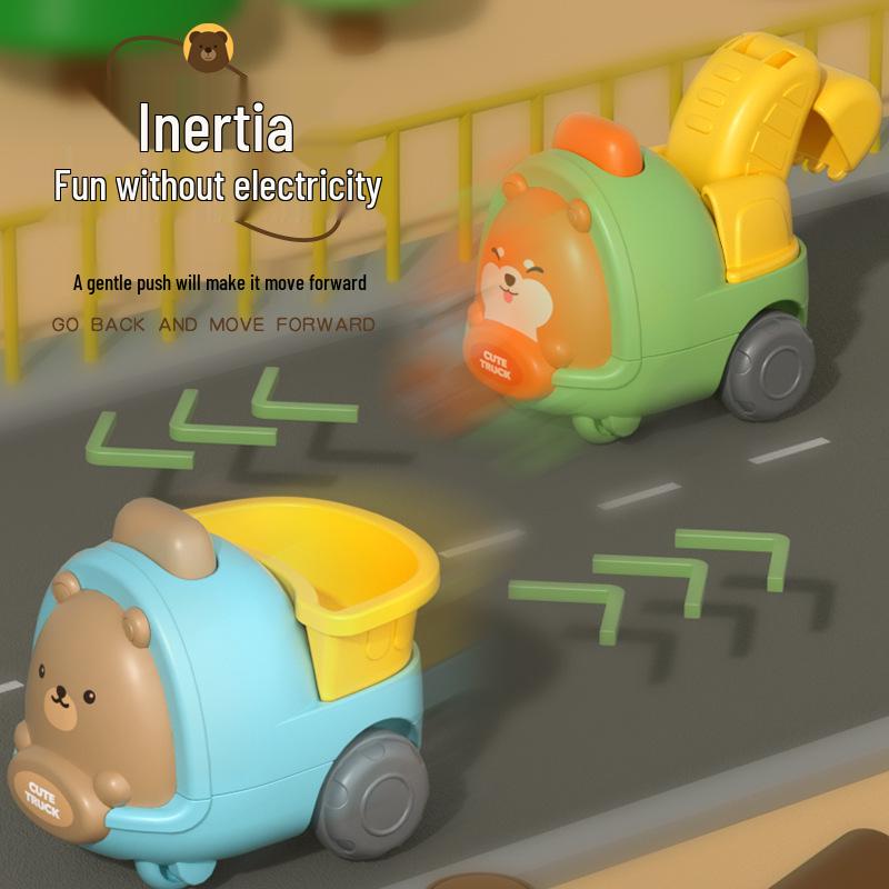 Cute Cartoon Animal Construction Vehicle Toy - Educational Gift for Boys & Girls