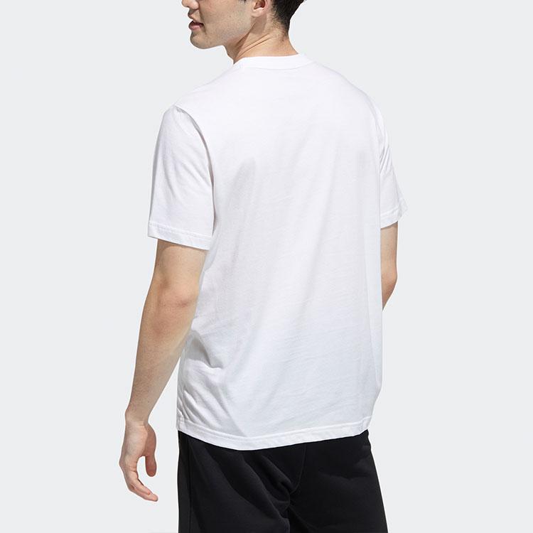 Adidas Neo Tie-Dye Logo Print Sports Crew Neck T-Shirt Men Tops White GP4876