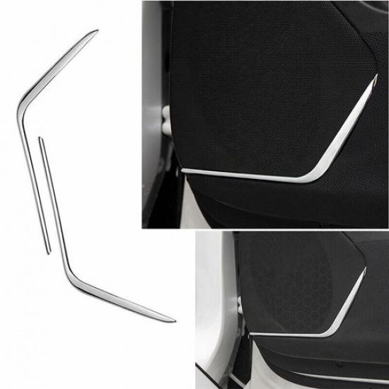 Interior Door Speaker Strip Cover Trim ABS Matte Silver For Cadillac XT5 2016-20