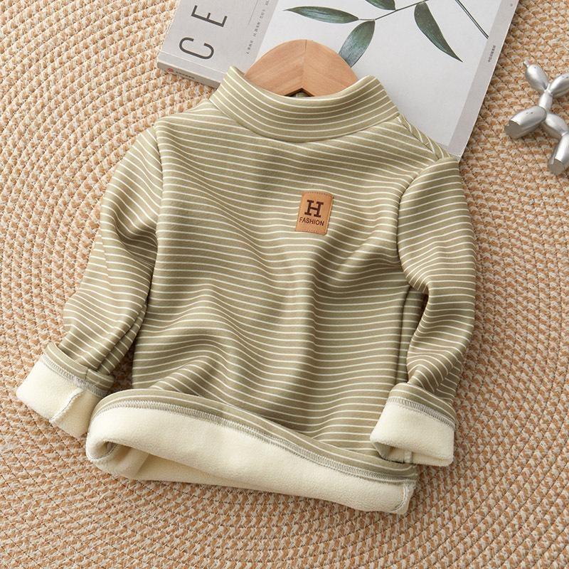 Kids' Fleece Turtleneck: Warm Long-Sleeve Top for Boys & Girls, Ideal for Autumn/Winter.