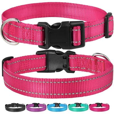 Nylonhalsband Reflektierend Schnellverschluss Geeignet für alle Jahreszeiten Verstellbares Hundehalsband Kleine Hunderassen Brusthalsbänder für Haustiere Groß
