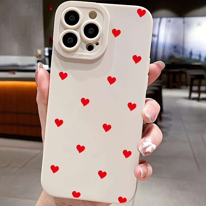 Red Small Love Phone Case Suitable for iPhone 17 16 15 14 13 12 11 Pro/ Max /Plus Anti-fall and Shockproof Back Cover