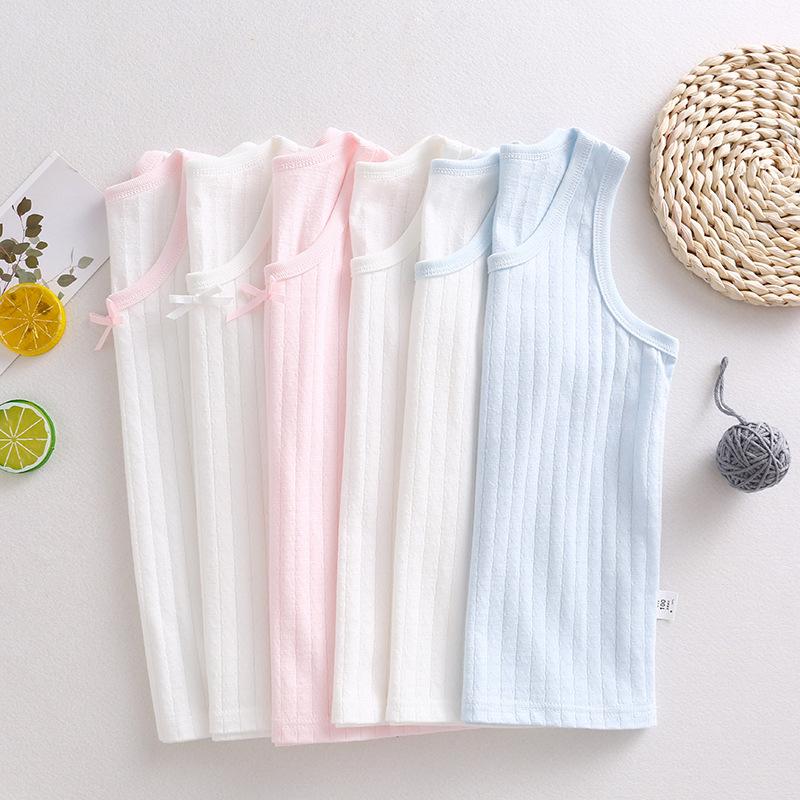 2 piezas Camisola para Niñas 2 a 12 Años Blanco Tops Deportivos Básicos para Niñas Paquete Múltiple Conjuntos de Ropa Interior para Niñas